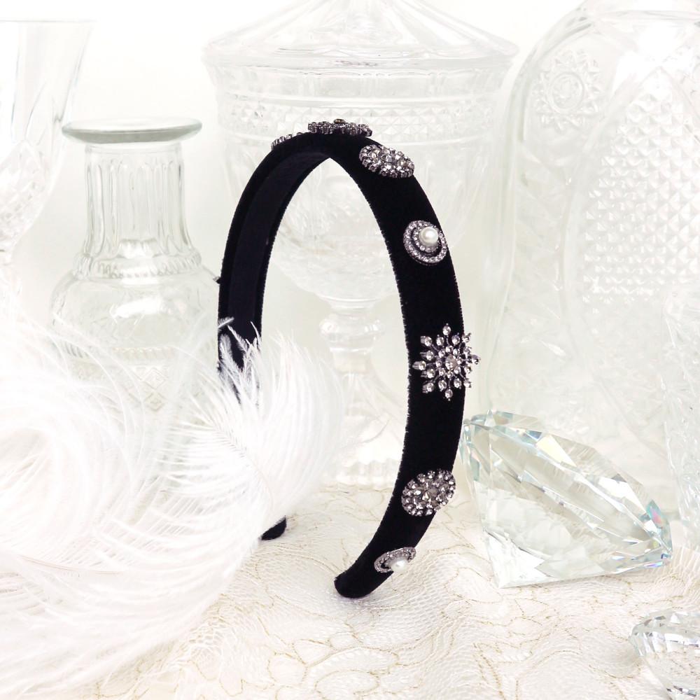 아이유 착용 벨벳 엔틱 호텔 델루나 아이유 머리띠 헤어밴드