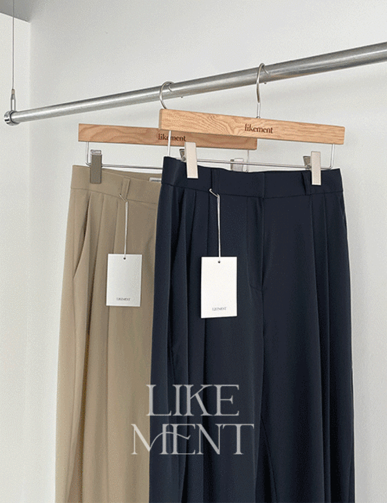 [LIKEMENT] 키드먼 썸머 투핀턱 쿨 스판 슬랙스 (SL) - 2color