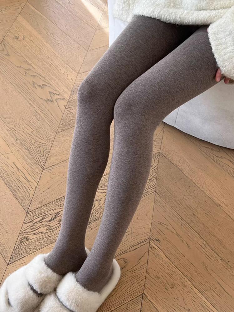 루즈루나 앨루슨 가을 겨울 두꺼운 면 니트 트위스트 줄무늬 팬티 스타킹 R-249