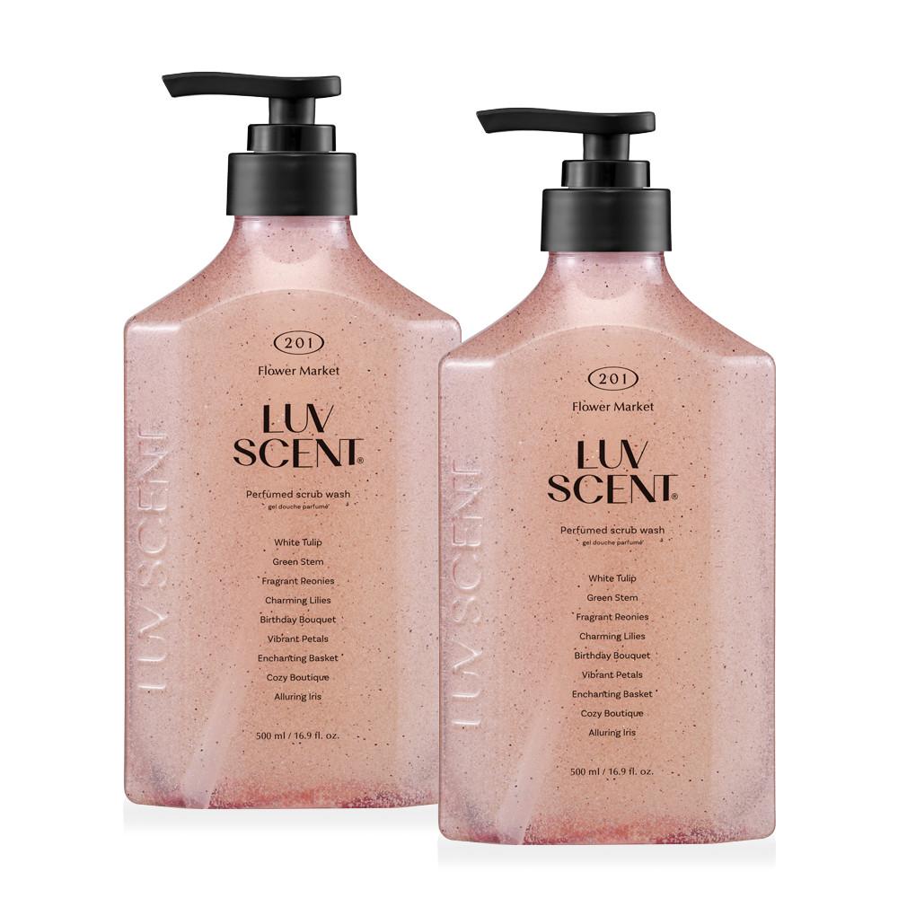 럽센트 스크럽 바디워시 500ml 플라워마켓 화이트튤립향 2개