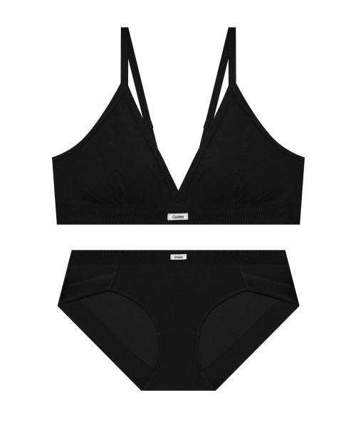 비쥬 브라렛 팬티세트_블랙