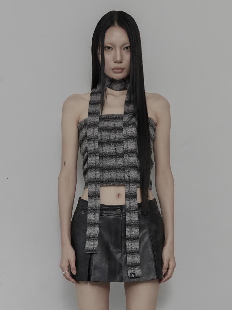 [mnem] Cheshire Tube Top Set (black)