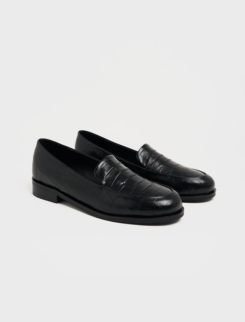 HERS: SEOHAE line loafer_croco black