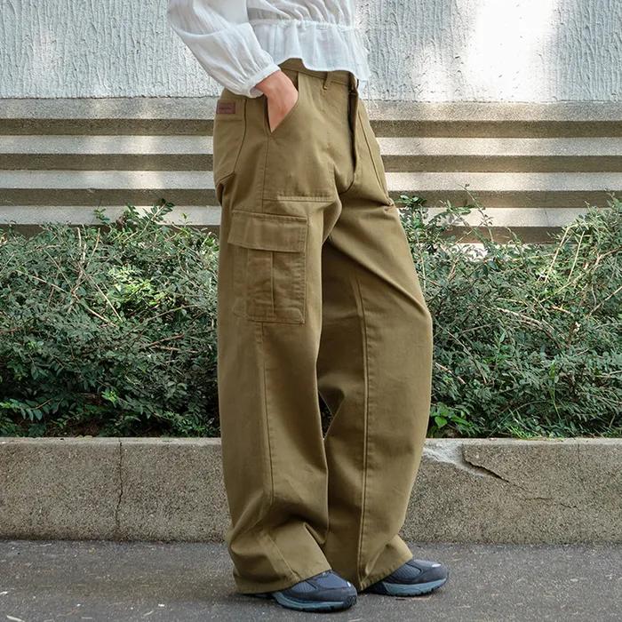 Jeep Wide Cargo Pants - Khaki
