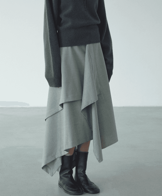 [2025 earlybird s/s] 러플 언발란스 스커트