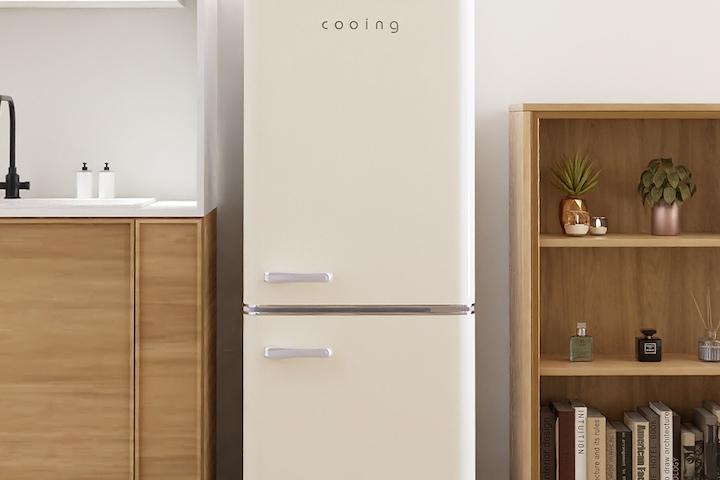 [3만포인트 증정]레트로 소형냉장고 REF-C182 크림 2도어 투도어