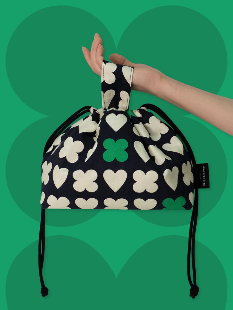 [드롭드롭드롭] 보온보냉 도시락가방 딜리백 LUCKY HEARTY BLACKBERRY