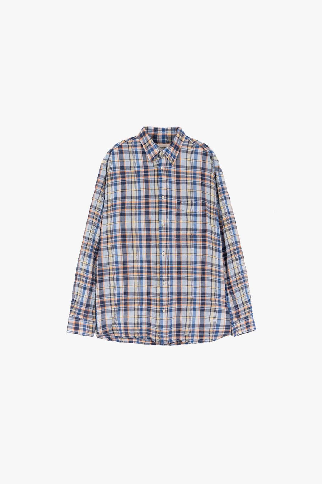 [HAVATI EXCLUSIVE] SUMMER VINTAGE CHECK SHIRTS VINTAGE BLUE