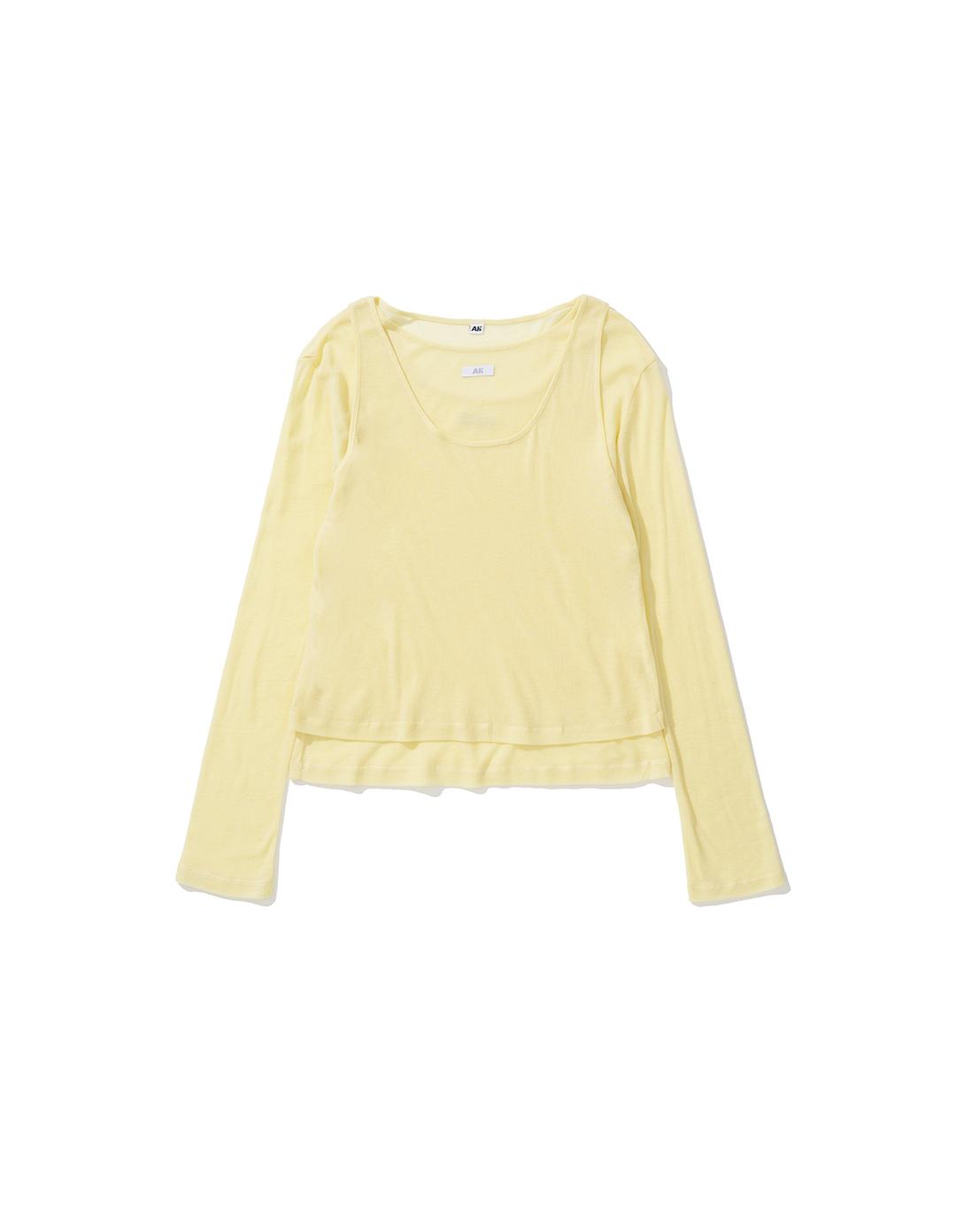 Layered Loose Long Sleeve Set Yellow