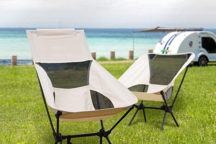 멜로우버디 초경량 캠핑용 하이체어 폴딩 접이식 미니 감성 캠핑 등받이의자 1+1