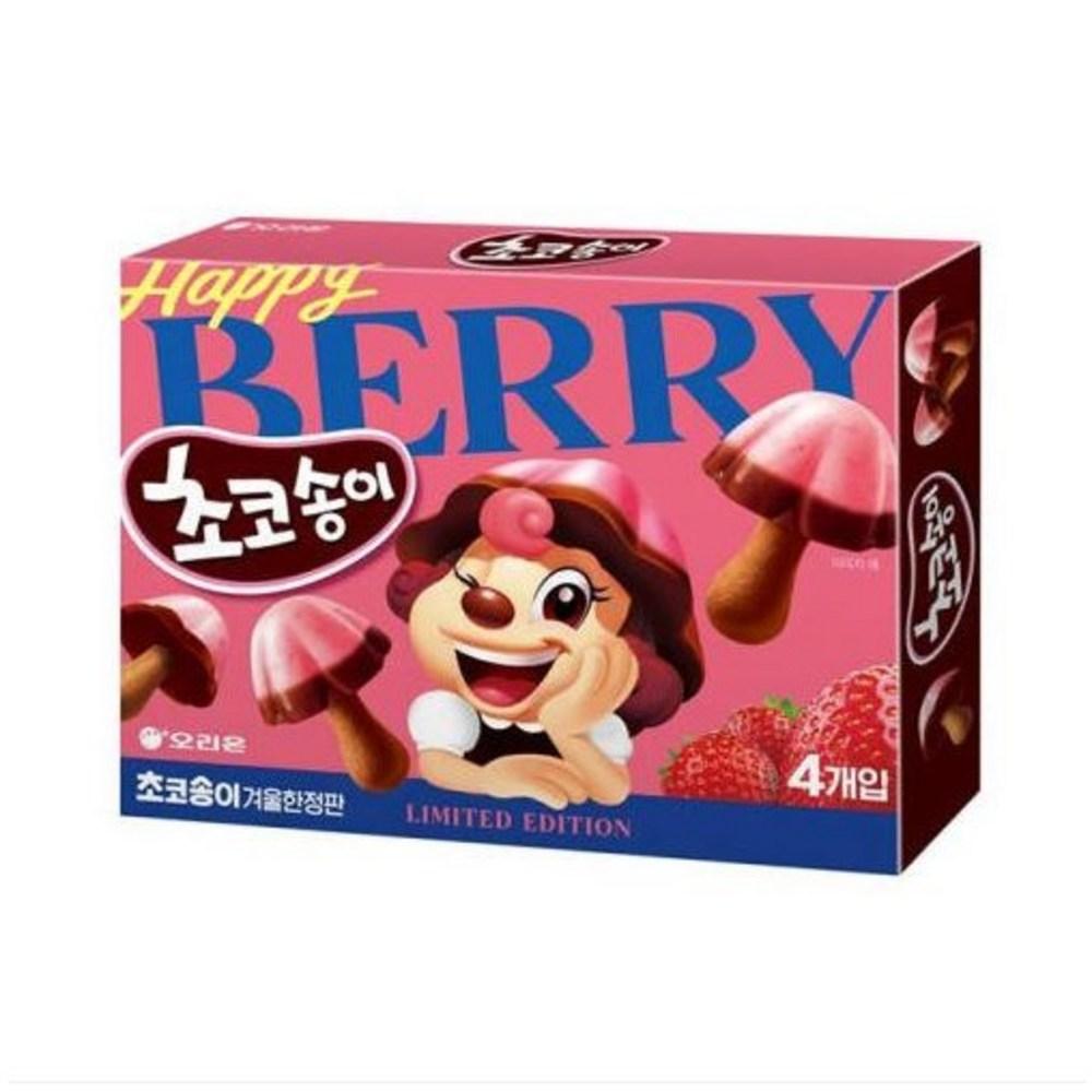 오리온 해피베리 초코송이 144g 겨울한정판 초코송이, 144g, 1개 - 빼빼로/막대과자 | 쿠팡