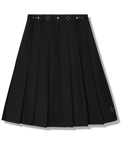 [SEASON OFF] 스터드 디테일 플리츠 스커트