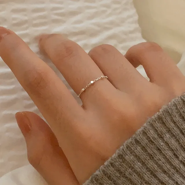 [silver 925] cube chain ring