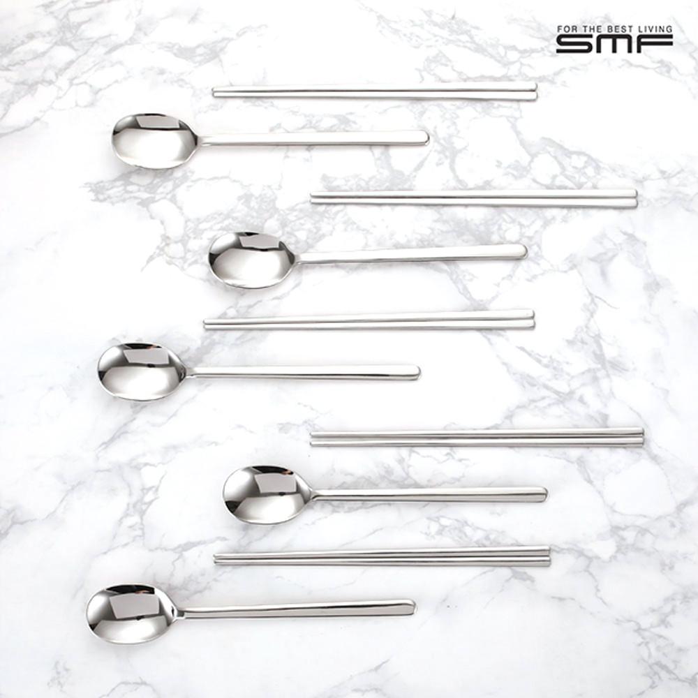 SMF 삼미 레이디 유광 무광 골드티타늄 27종 민무늬 올스텐 부부 손님수저세트 5P