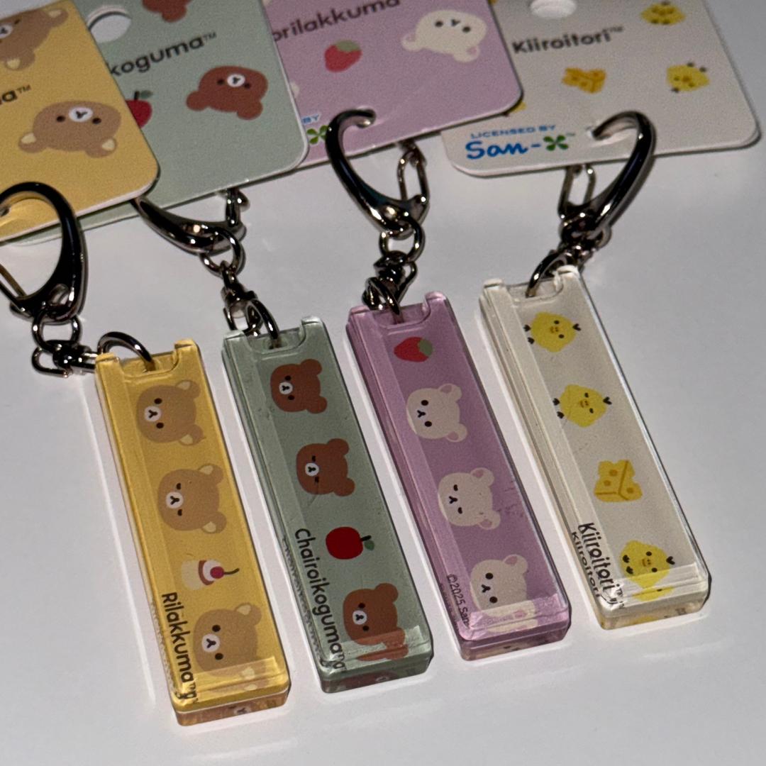 [망키야] 리락쿠마 아크릴 스틱 키링 코리락쿠마 키이로이토리 차이로이코구마