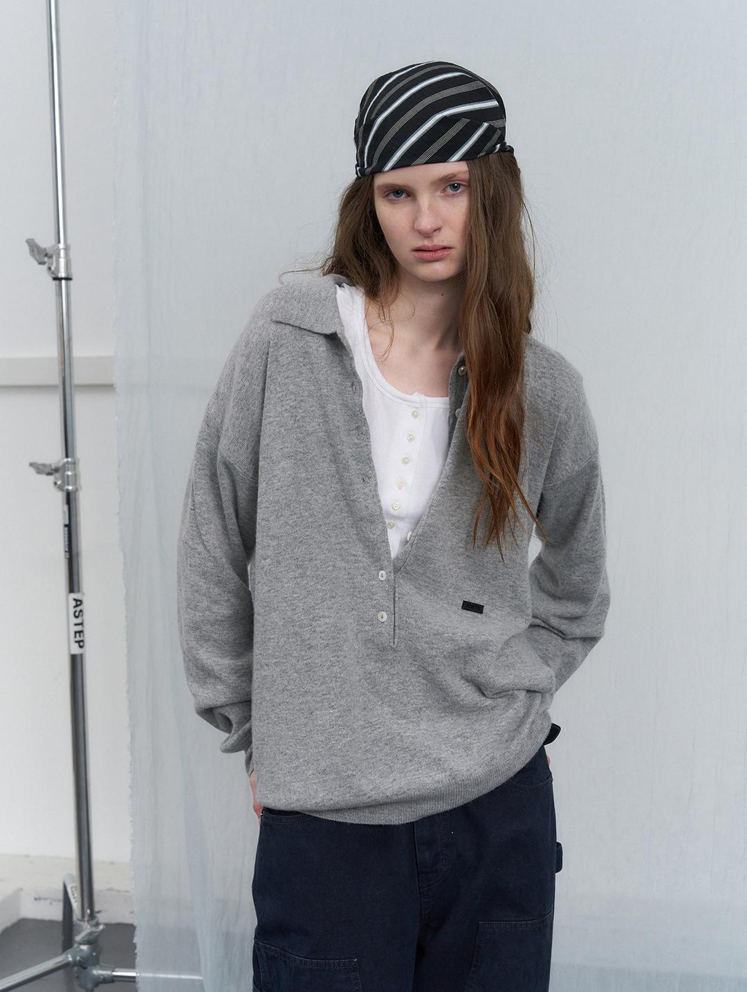 [7th/3주이상소요] Kyale henry knit - grey