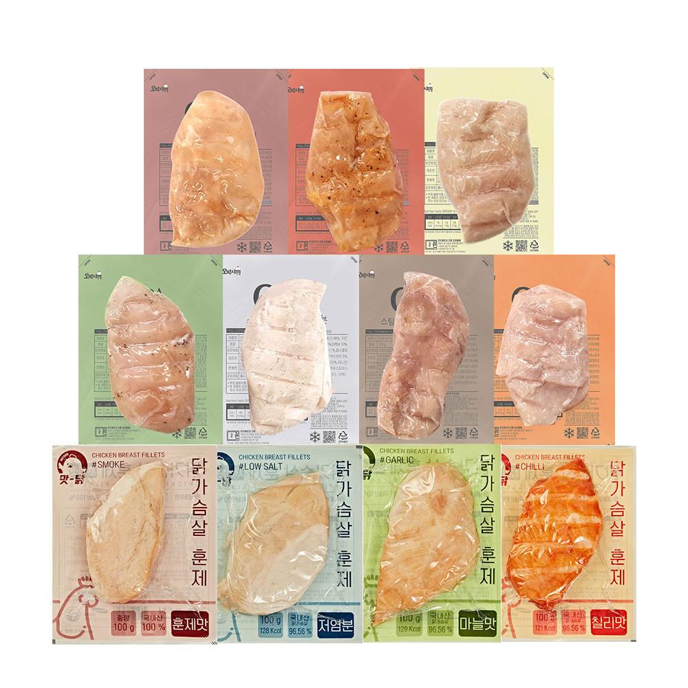 오다닭 스팀 훈제 닭가슴살 100g 골라담기