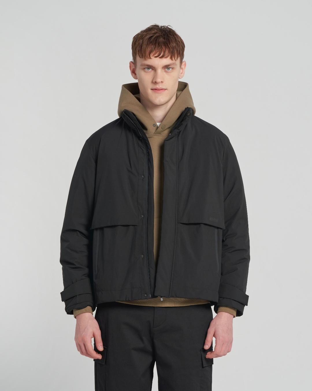 LIGHTWEIGHT HIGH NECK DOWN JUMPER - BLACK