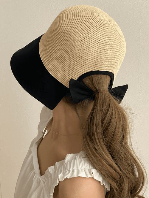 면지사 뒷리본 벙거지 버킷햇 3color