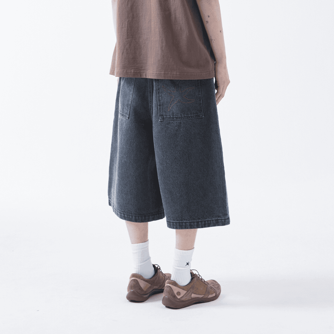 TCM starfish denim half pants (black)