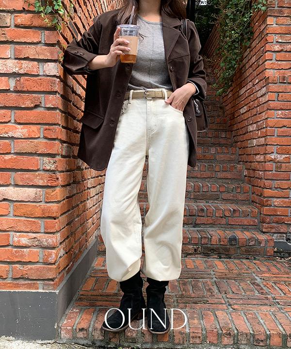 모어라운드 [made/4size] 폴린 베이직 세미 와이드 코튼 팬츠 -8color (S-XL/봄팬츠/세미와이드팬츠/코튼팬츠/베이직팬츠/와이드팬츠/롱와이드팬츠)