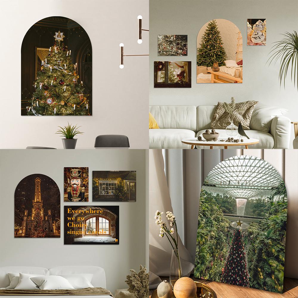 크리스마스 아치포스터 겨울 창문액자 62작 아치액자