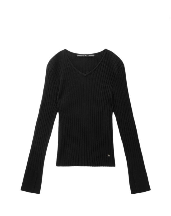 여성 브이넥 골지 스웨터 풀오버 OO4S1697