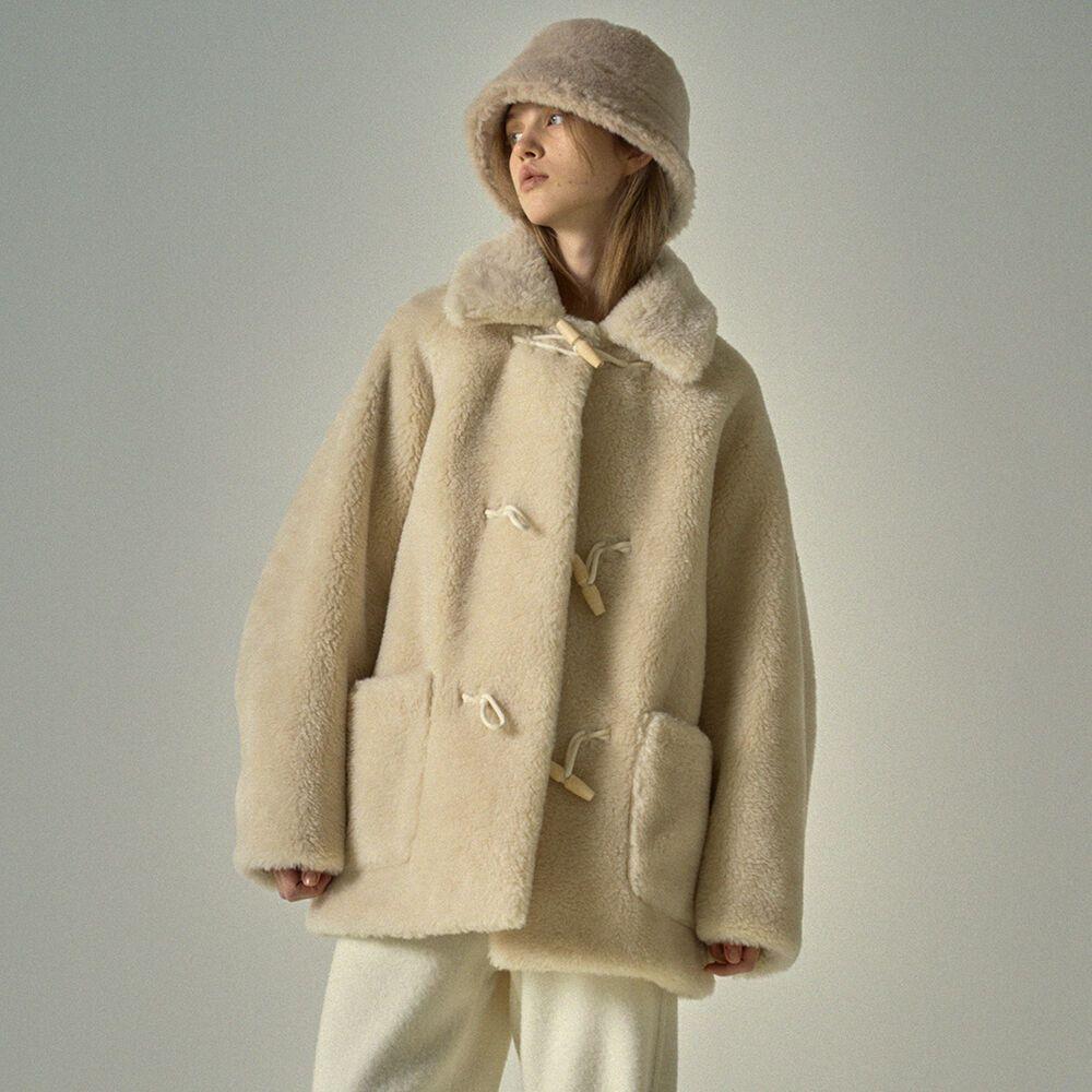 [S사이즈 6차 1/24예약배송] 램스울 더플 코트_cream