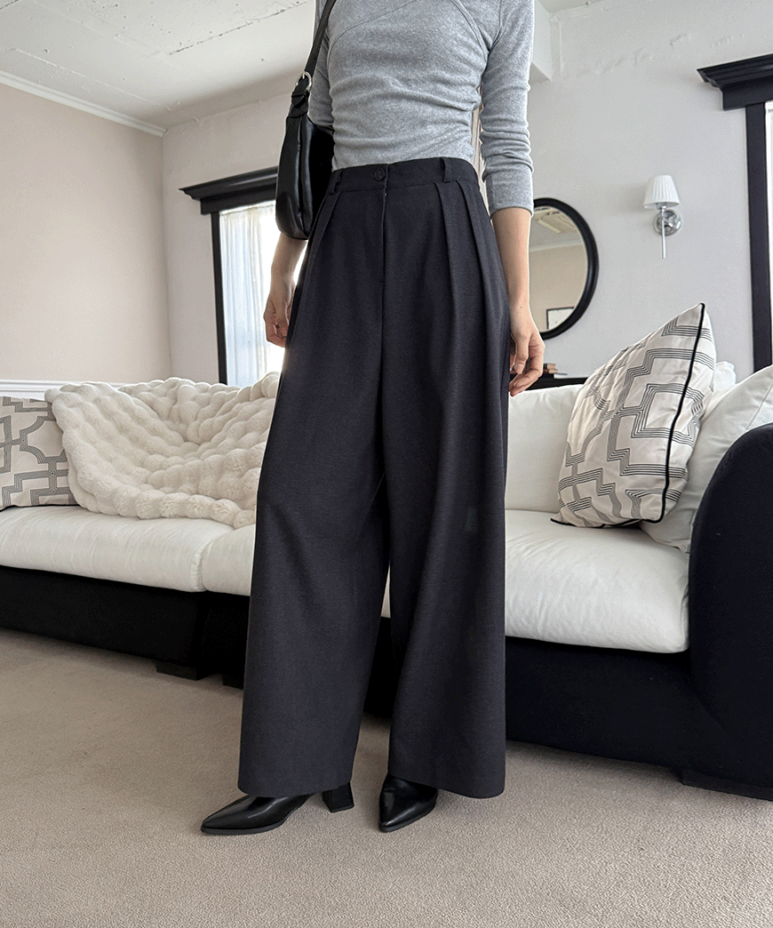 뎁 핀턱 와이드슬랙스 SL8978