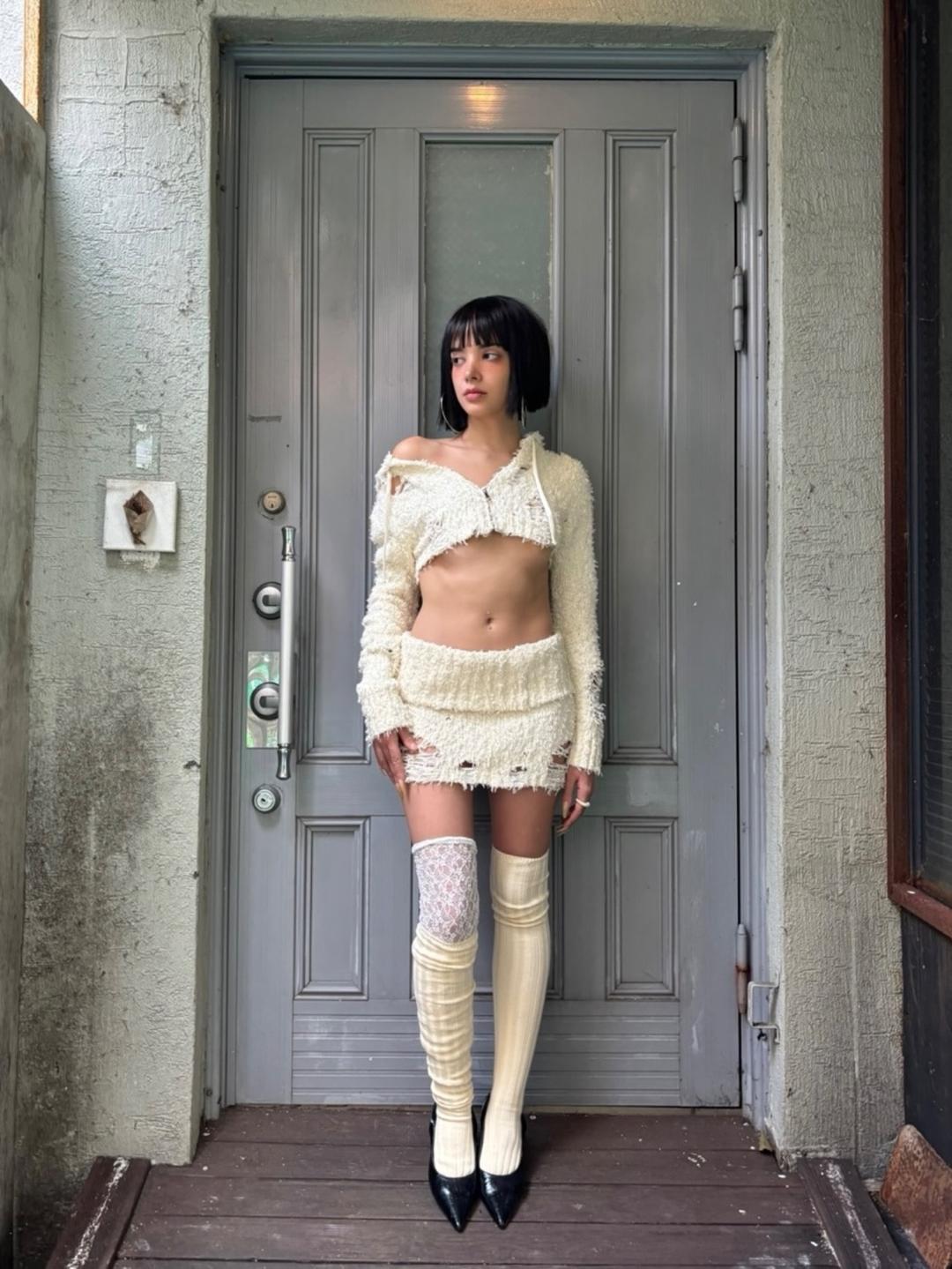 From knit skirt (Ivory)