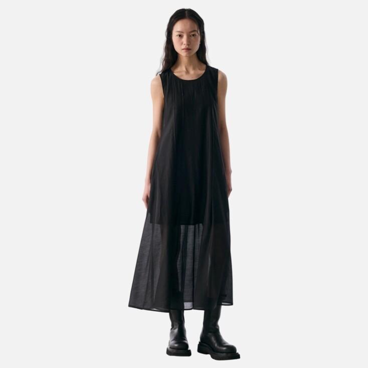 Sheer Maxi Dress (Black)