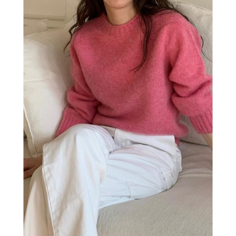 (아이 당일) fllanel 플라넬 쉐기독 니트 울100 홀가먼트 스코틀랜드 nt (5colors)