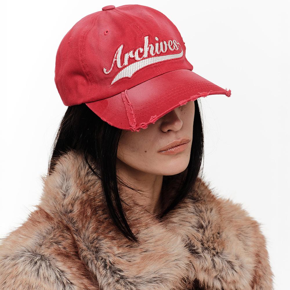 ARCHIVES DAMAGED CAP (RED)