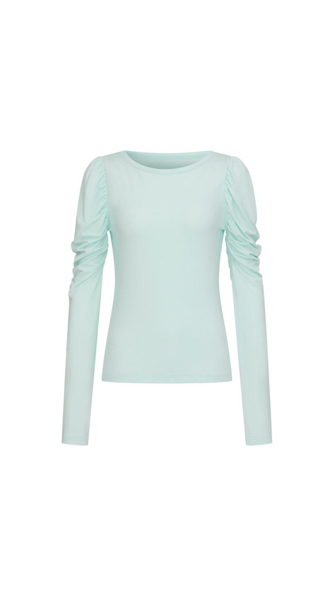 [sorvet room] Ruched Long Sleeve Top (mint)
