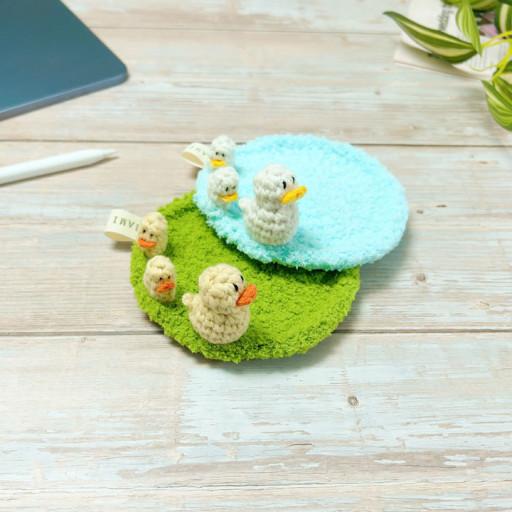 꽥꽥 오리 티코스터 | 잔디 코스터