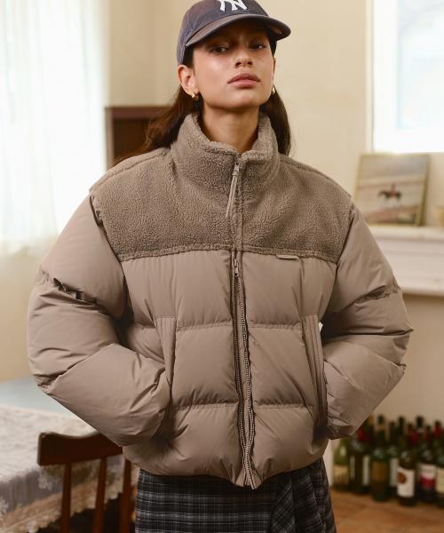 울리 덕 다운 푸퍼 자켓-모카 무스