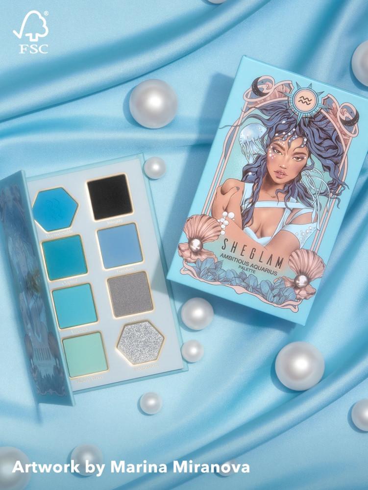 쉬글램 호로스코프 컬렉션 팔레트 앰비셔스 아쿠아리우스 블루 섀도우 팔레트
