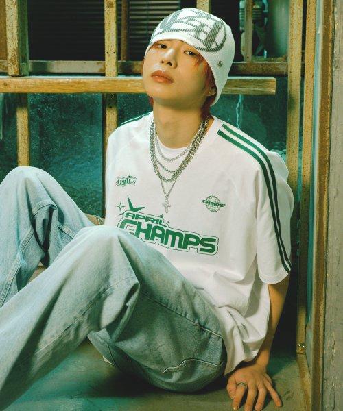 [본챔스X에이프릴에잇] 에이프릴 챔스 오버핏 티셔츠 B23ST10WH