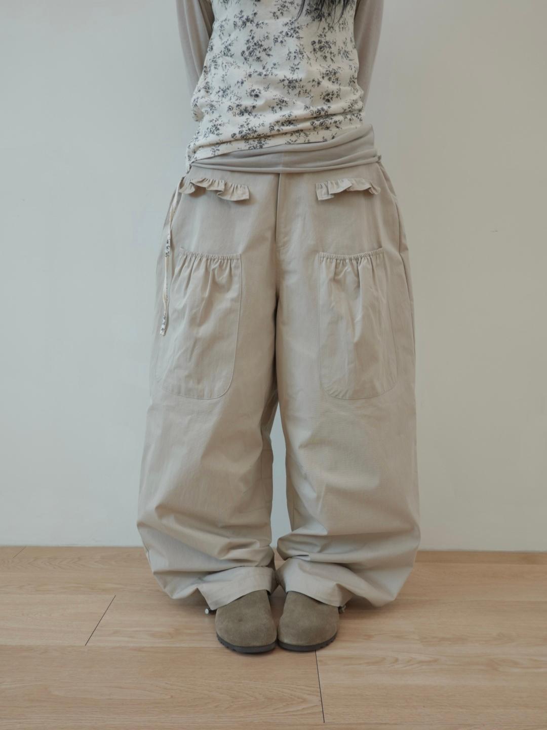 프릴 포켓 팬츠 (1color)