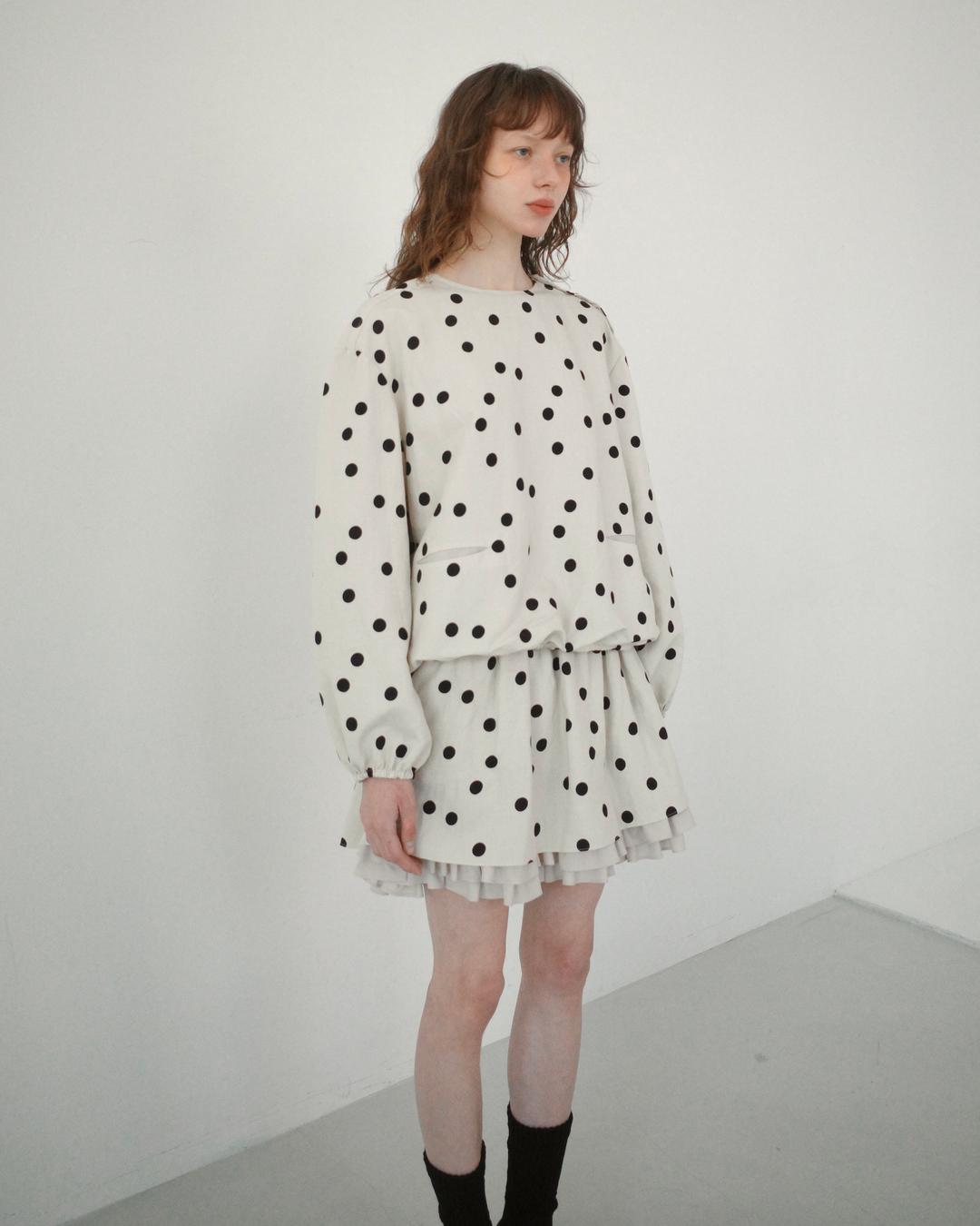flétta Balloon Dot Blouse_2 Colors