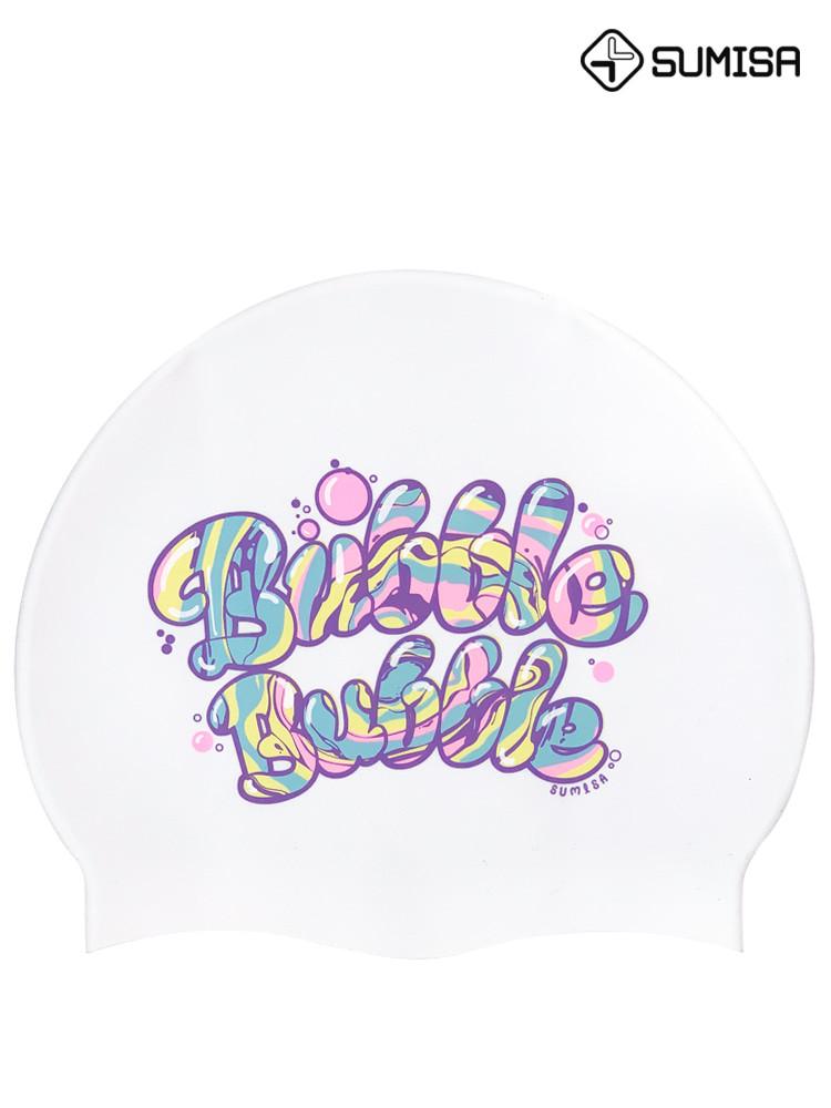 수미사 SC-W013-4 버블버블 스윔캡 YWT (파스텔화이트) 부드러운 실리콘 수모