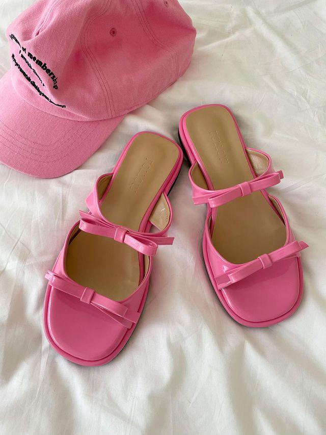 바비 리본 스트랩 슬리퍼 뮬 여름신발 발편한슈즈 4color