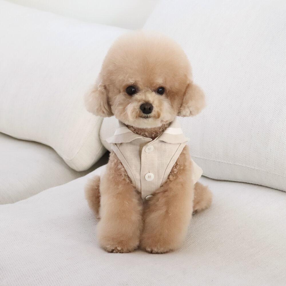 린넨 케이프 탑 (베이지)