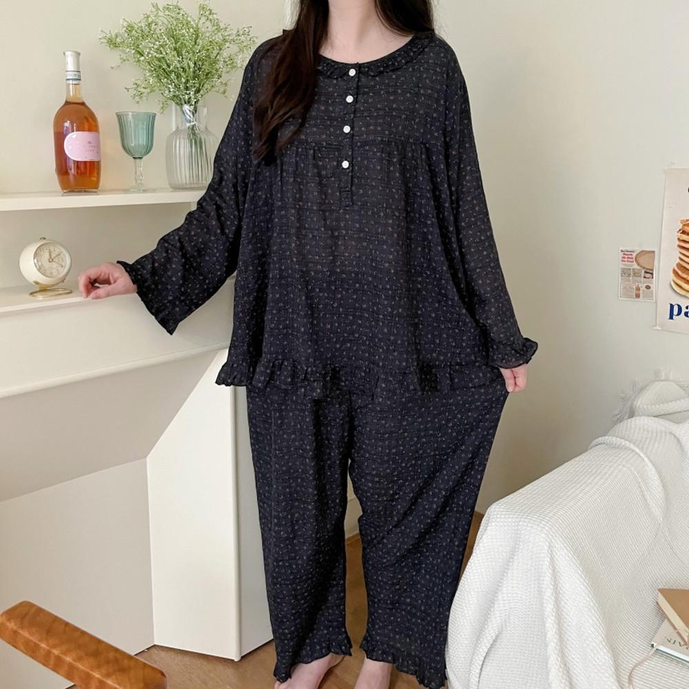 빅사이즈 잠옷 튤립프릴 반팔 긴팔 임산부 수유 국산 파자마