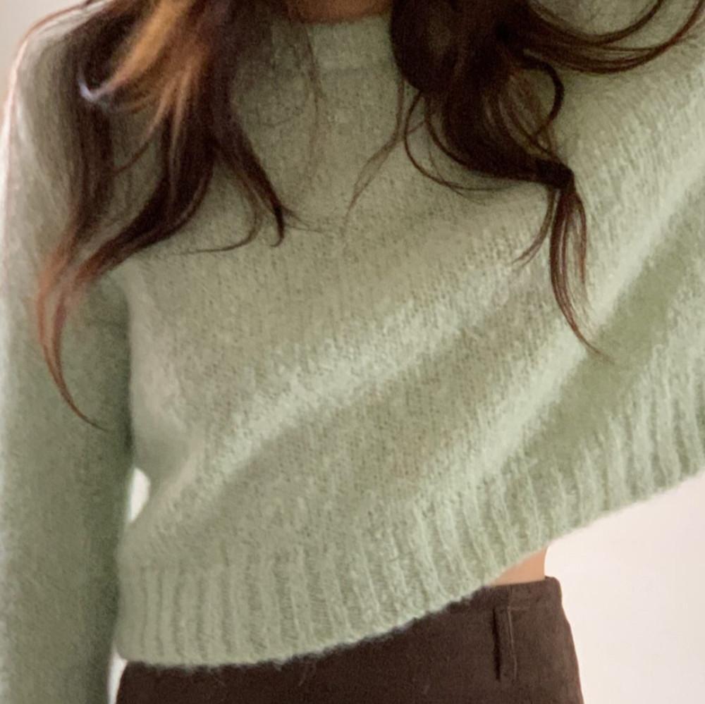 (일부 당일) 미엘 무브 니트 miel 알파카 숏 크롭 라운드