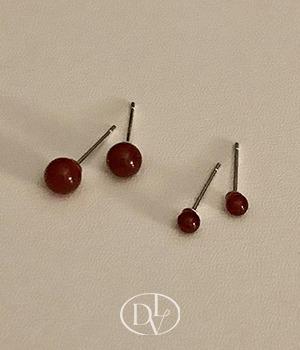 925실버 자만옥 원석 데일리 귀걸이 3mm 5mm