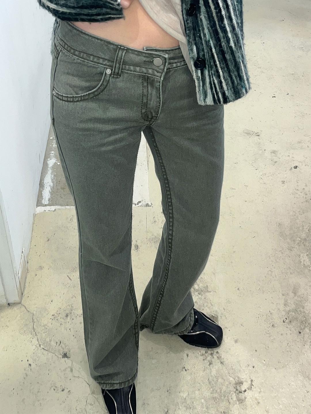 워싱 카치온 포켓 부츠컷