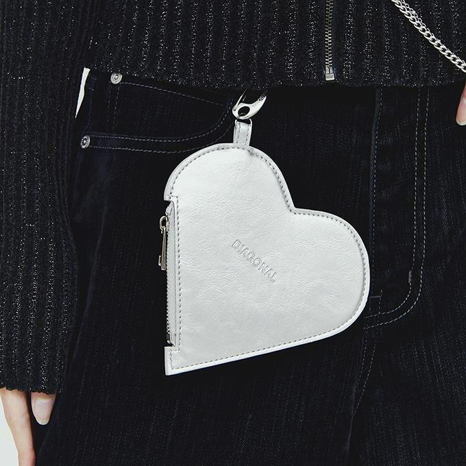 HEART MINI WALLET (silver)