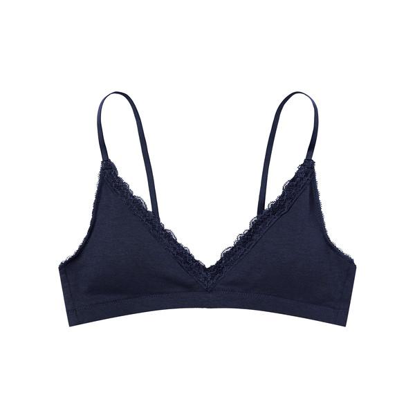 Triangle Lace Bralette (Navy)