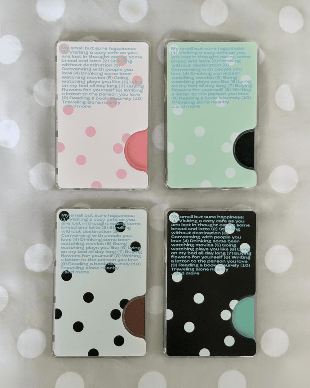 Dot text magsafe card zip (4color)